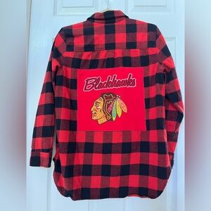 CHICAGO BLACKHAWKS Flannel Shirt - Medium